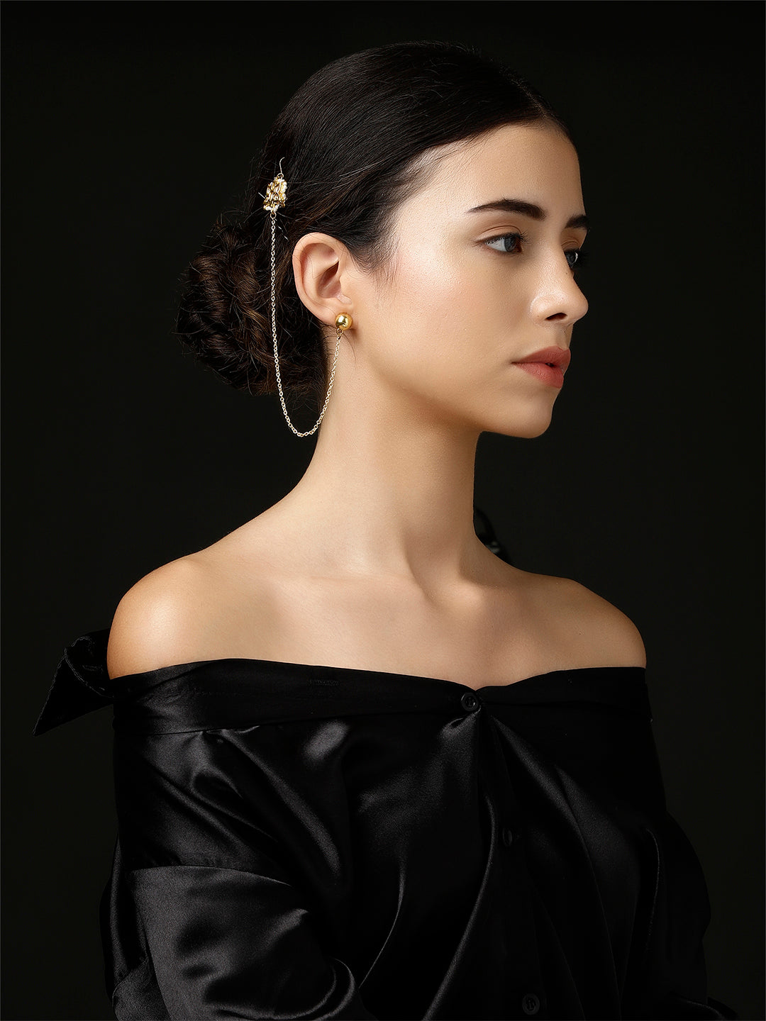 Kundan Earring with Kanchain