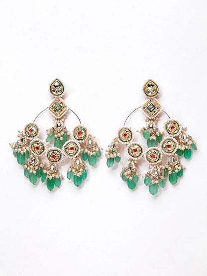 Kundan chandbala earring