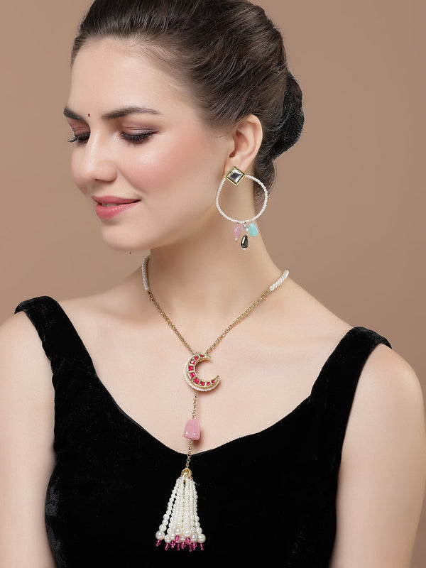 Pahari Chand Bali Earring Small Pearl Kundan Bali Earrings