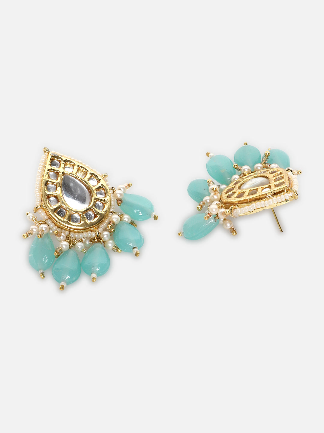 Kundan Earring with Blue Drops