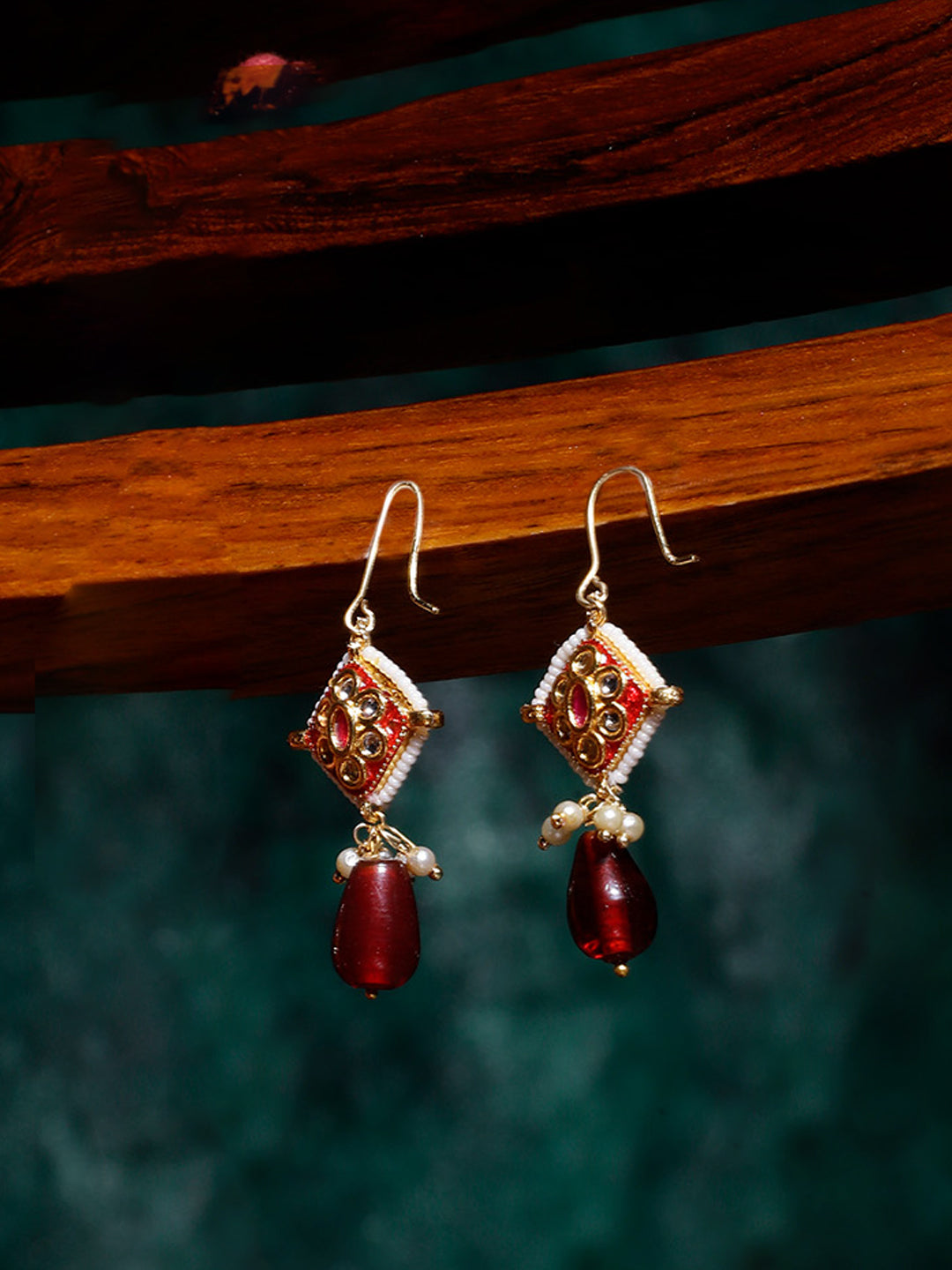Kundan Earring with Meenakari touch