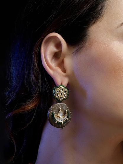 Kundan Earring with Natural Stone amalgamation