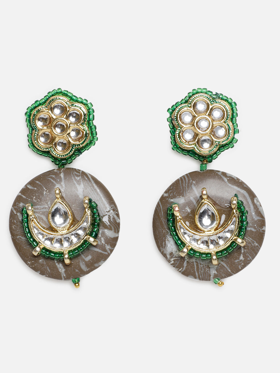Kundan Earring with Natural Stone amalgamation