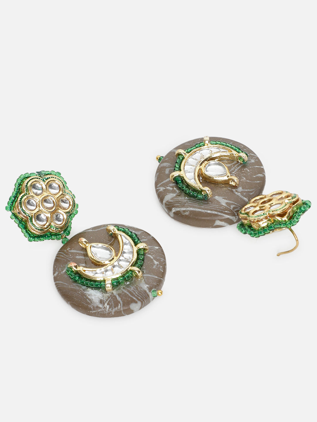 Kundan Earring with Natural Stone amalgamation