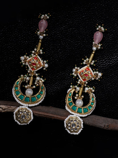 Long Kundan Earring