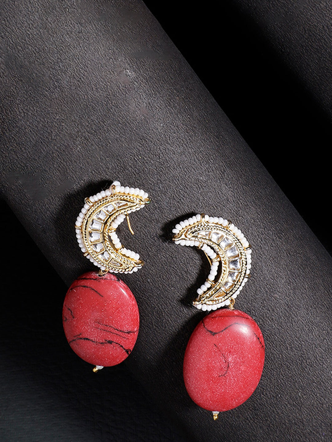 Kundan Earring With Natural Stone