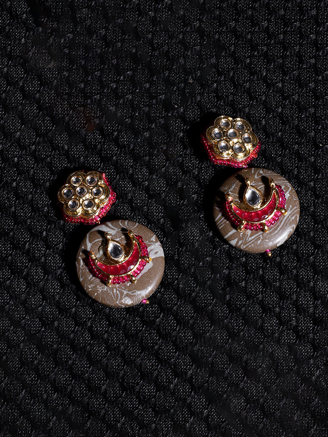 Kundan Earring With Natural Stone
