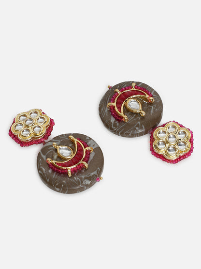 Kundan Earring With Natural Stone