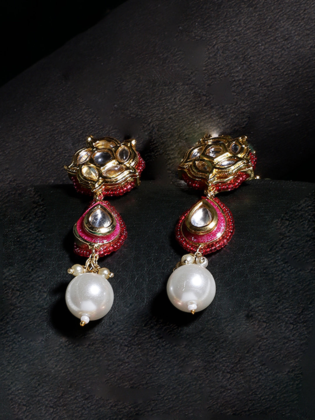 Kundan Earring with meenakari touch