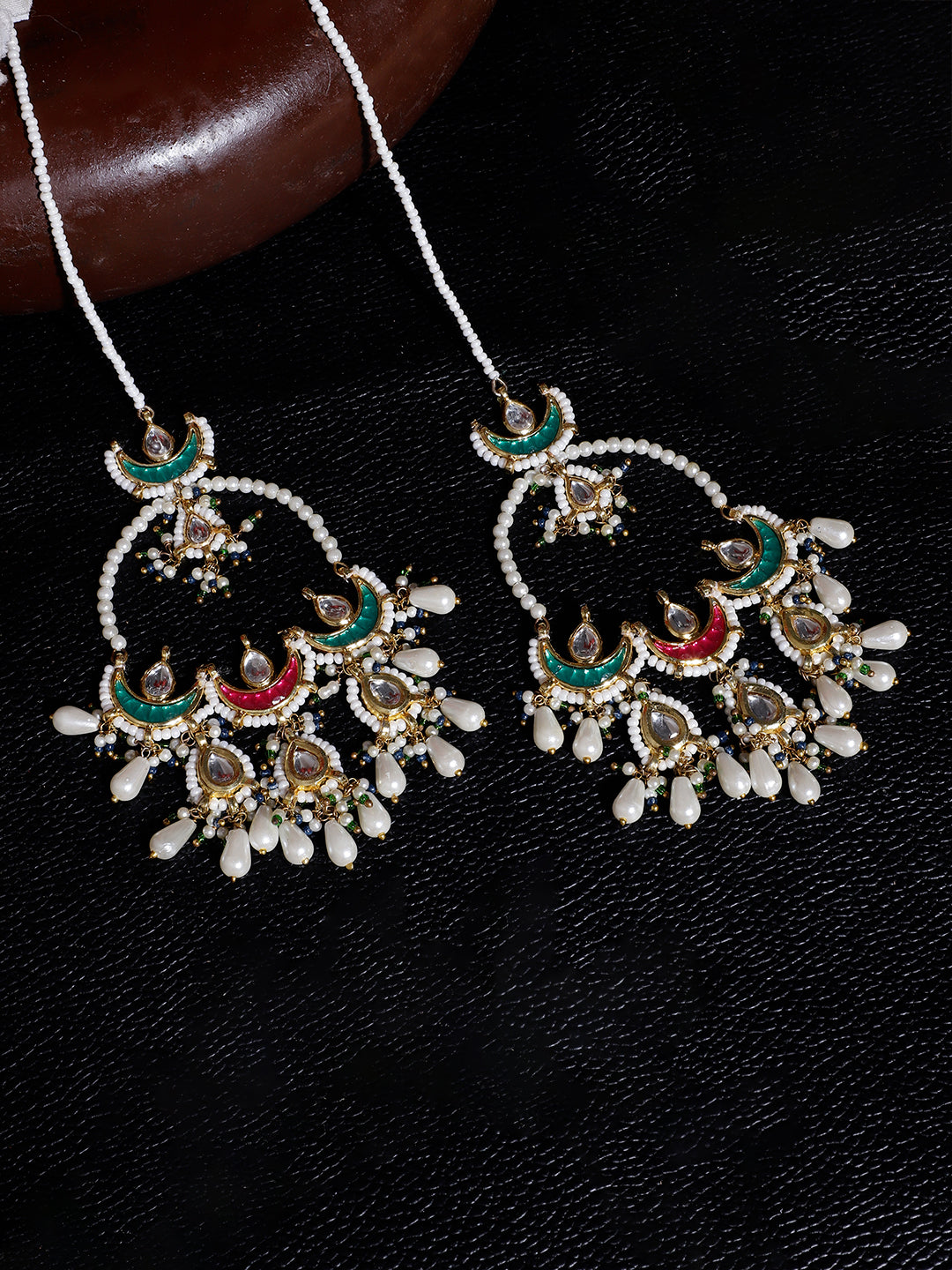 Kundan Earring with Kanchain
