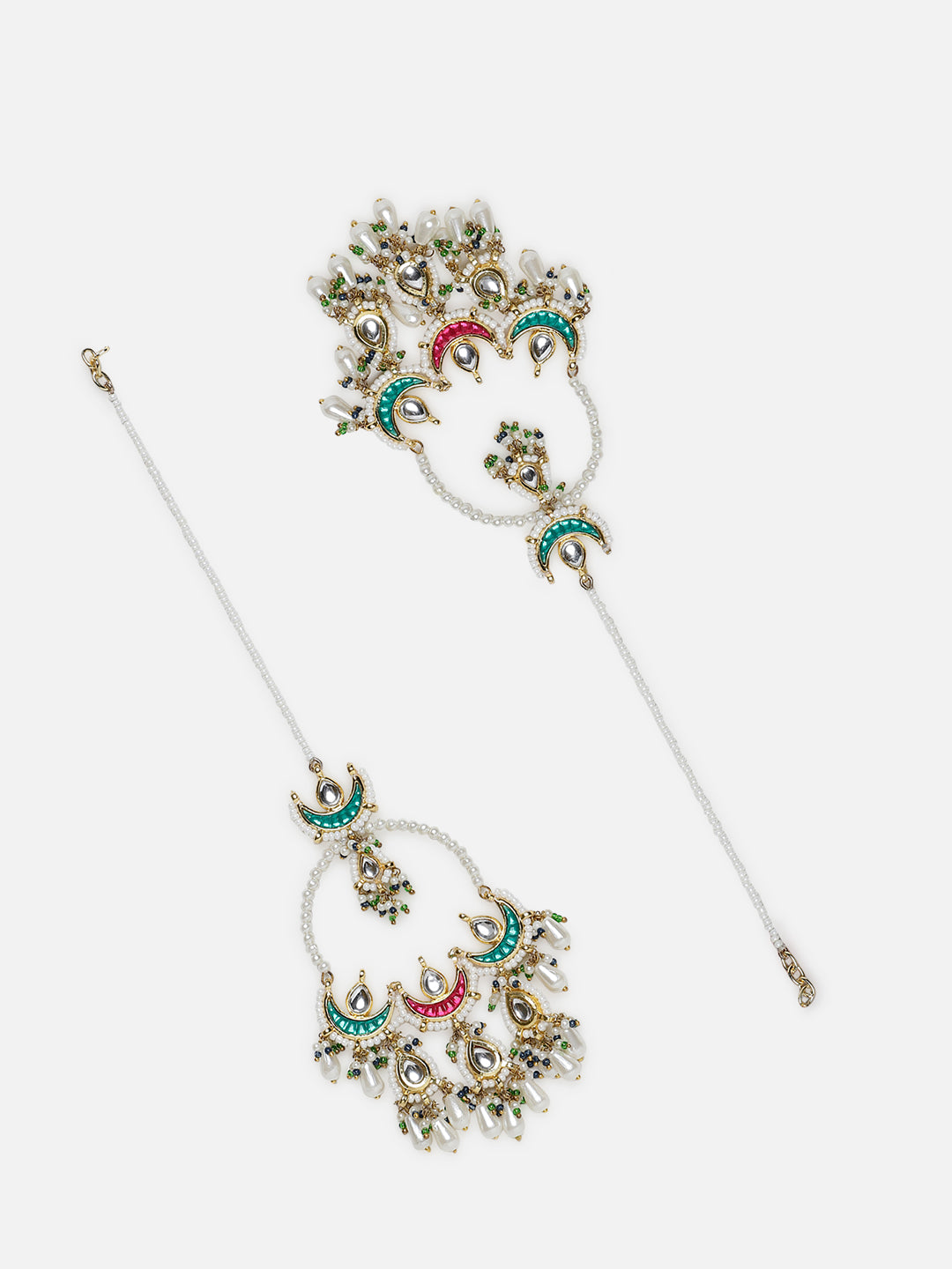 Kundan Earring with Kanchain
