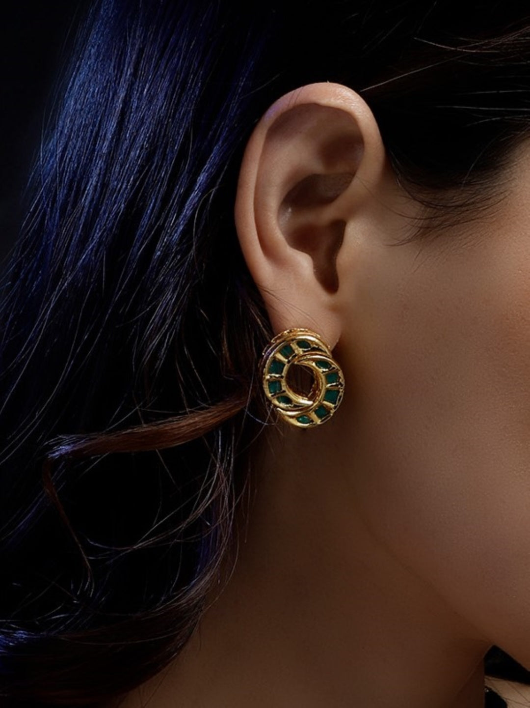 stud shaped Kundan Earring 