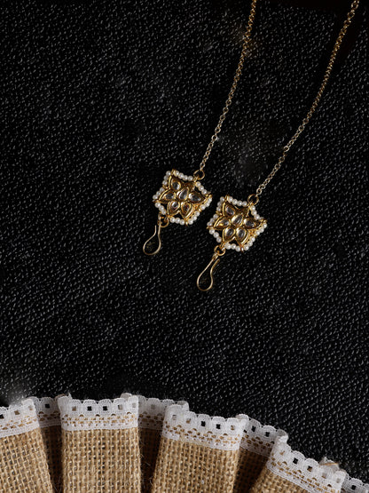 Kundan Earring with Kanchain