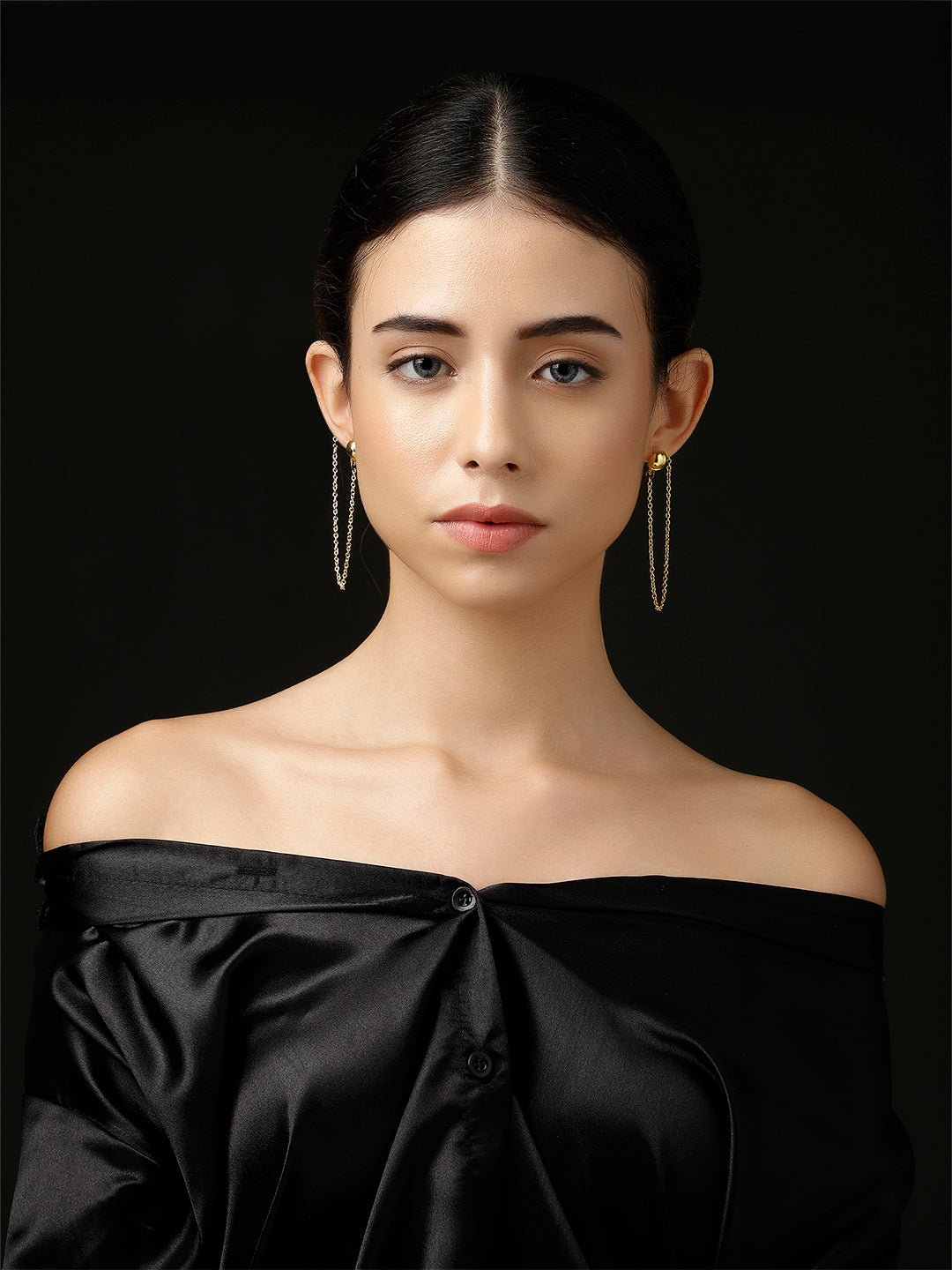 Kundan Earring with Kanchain