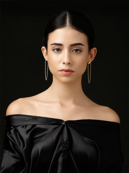 Kundan Earring with Kanchain