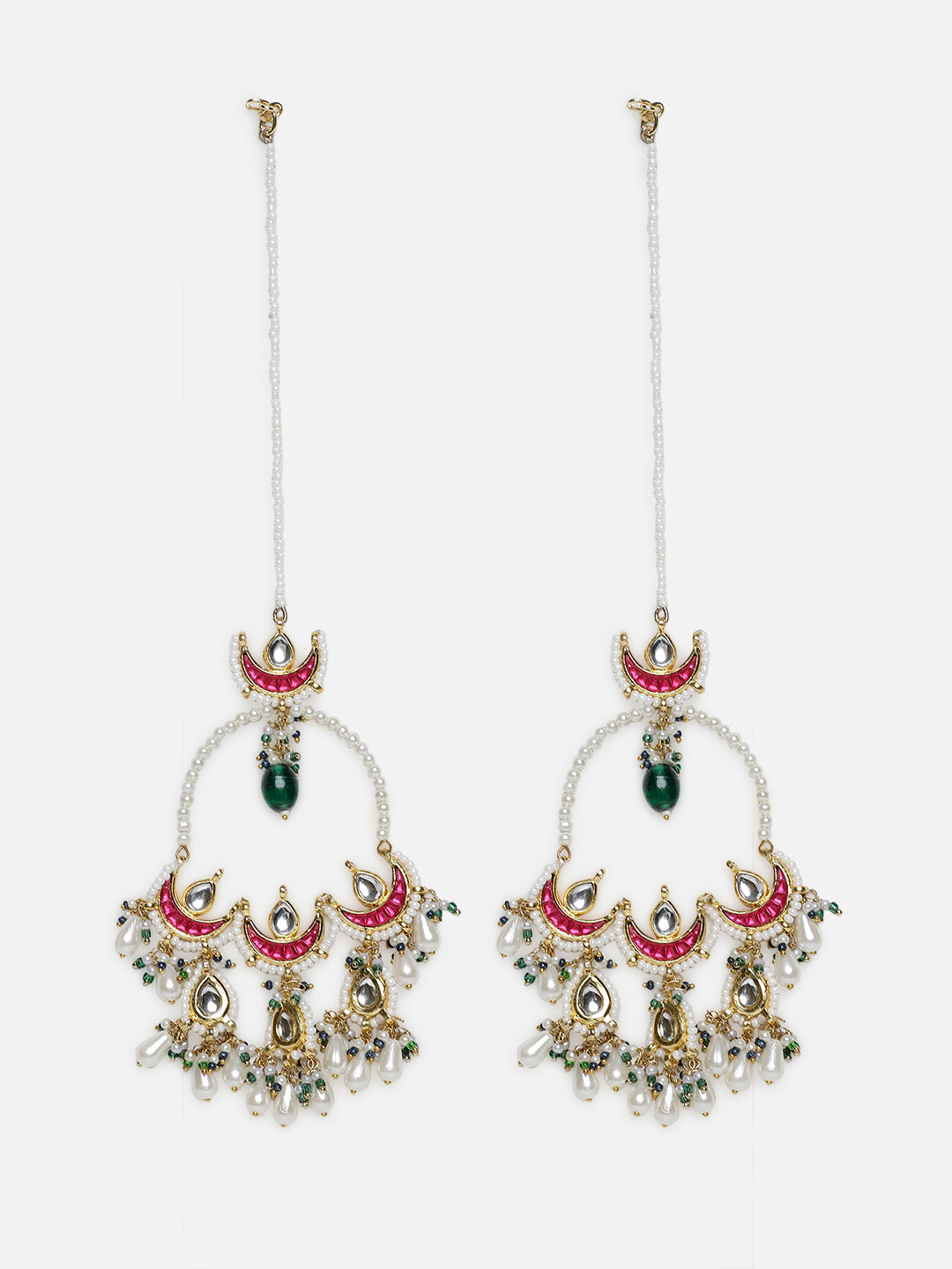 Kundan Earring with Kanchain