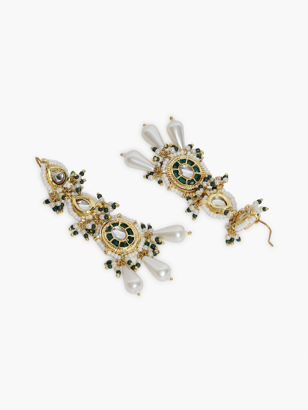 Kundan Earring with White Drops