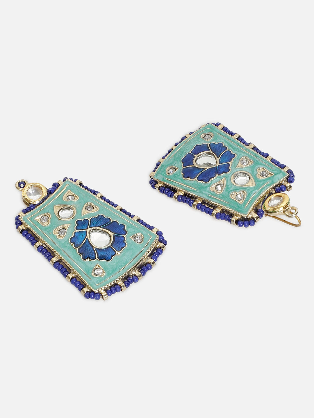 Meenakari earring with Kundan Work