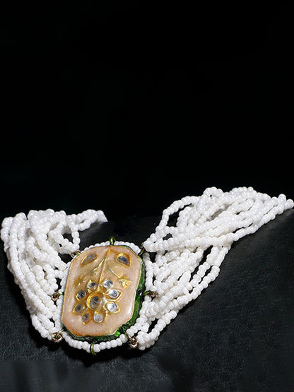 Meenakari bracelet with Pearl Layers
