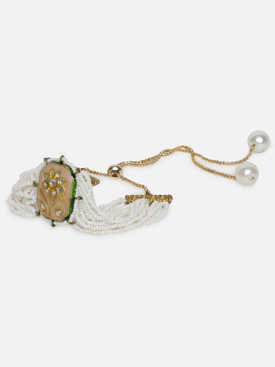 Meenakari bracelet with Pearl Layers