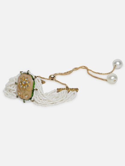 Meenakari bracelet with Pearl Layers