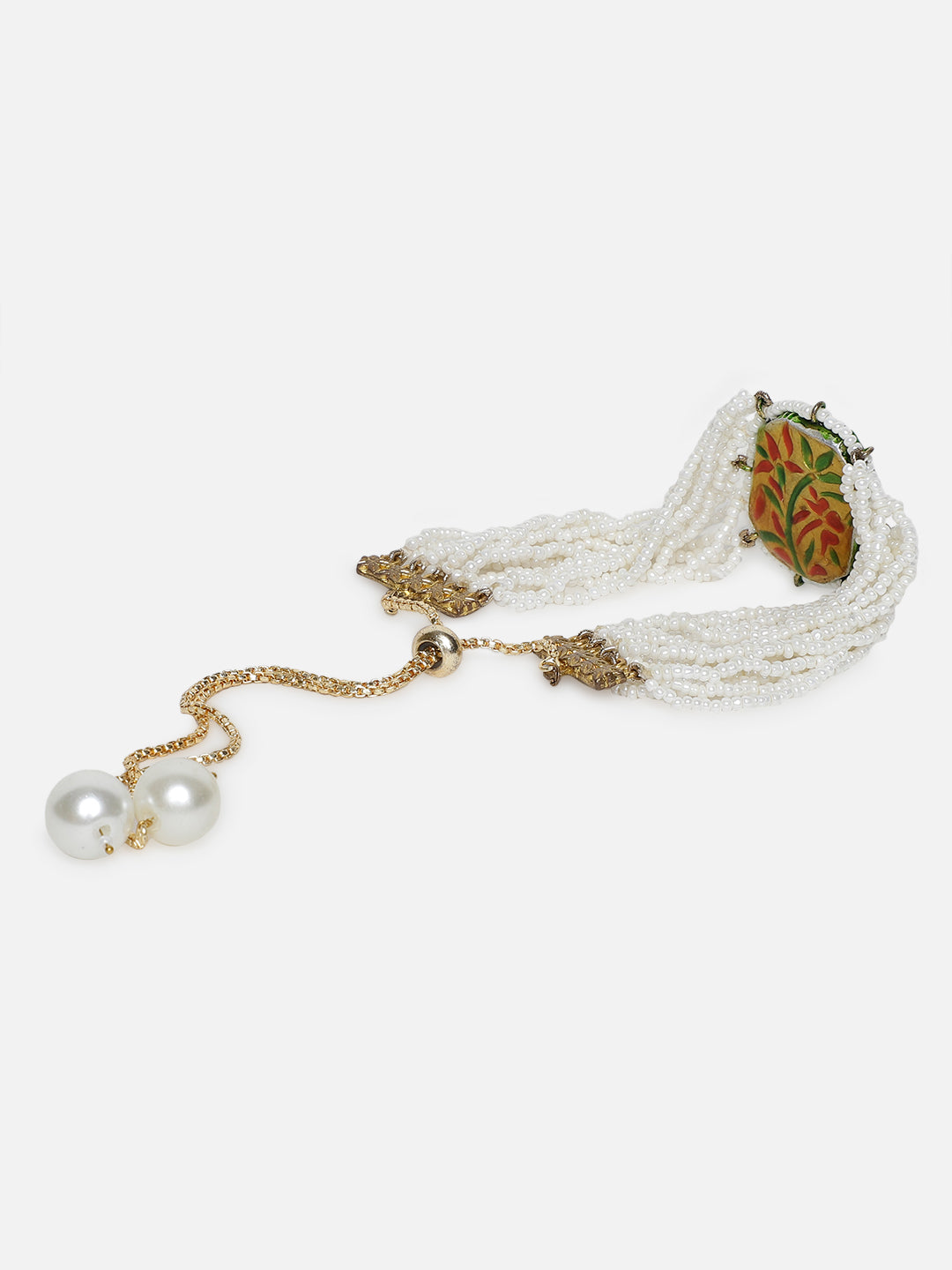 Meenakari bracelet with Pearl Layers
