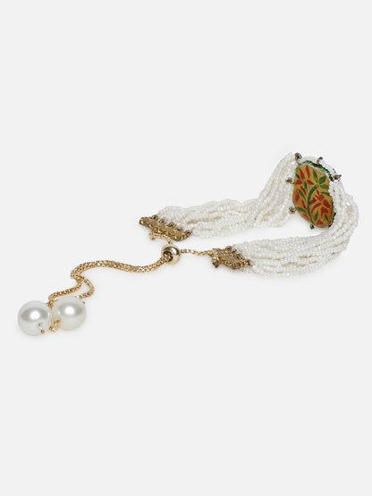 Meenakari bracelet with Pearl Layers
