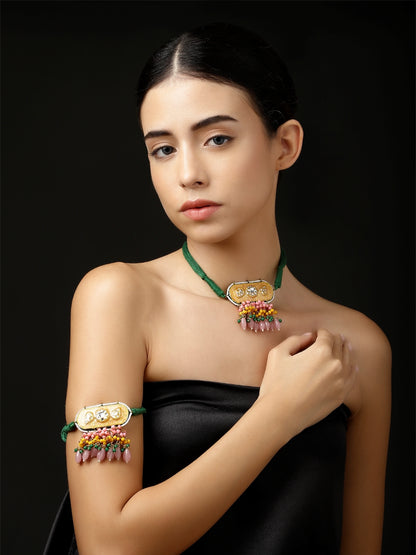 Meenakari Bajuband with adjustable Dori
