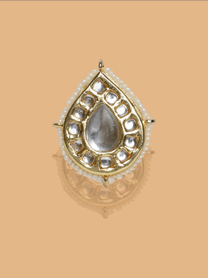 Drop Shaped Kundan Rings