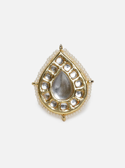 Drop Shaped Kundan Rings