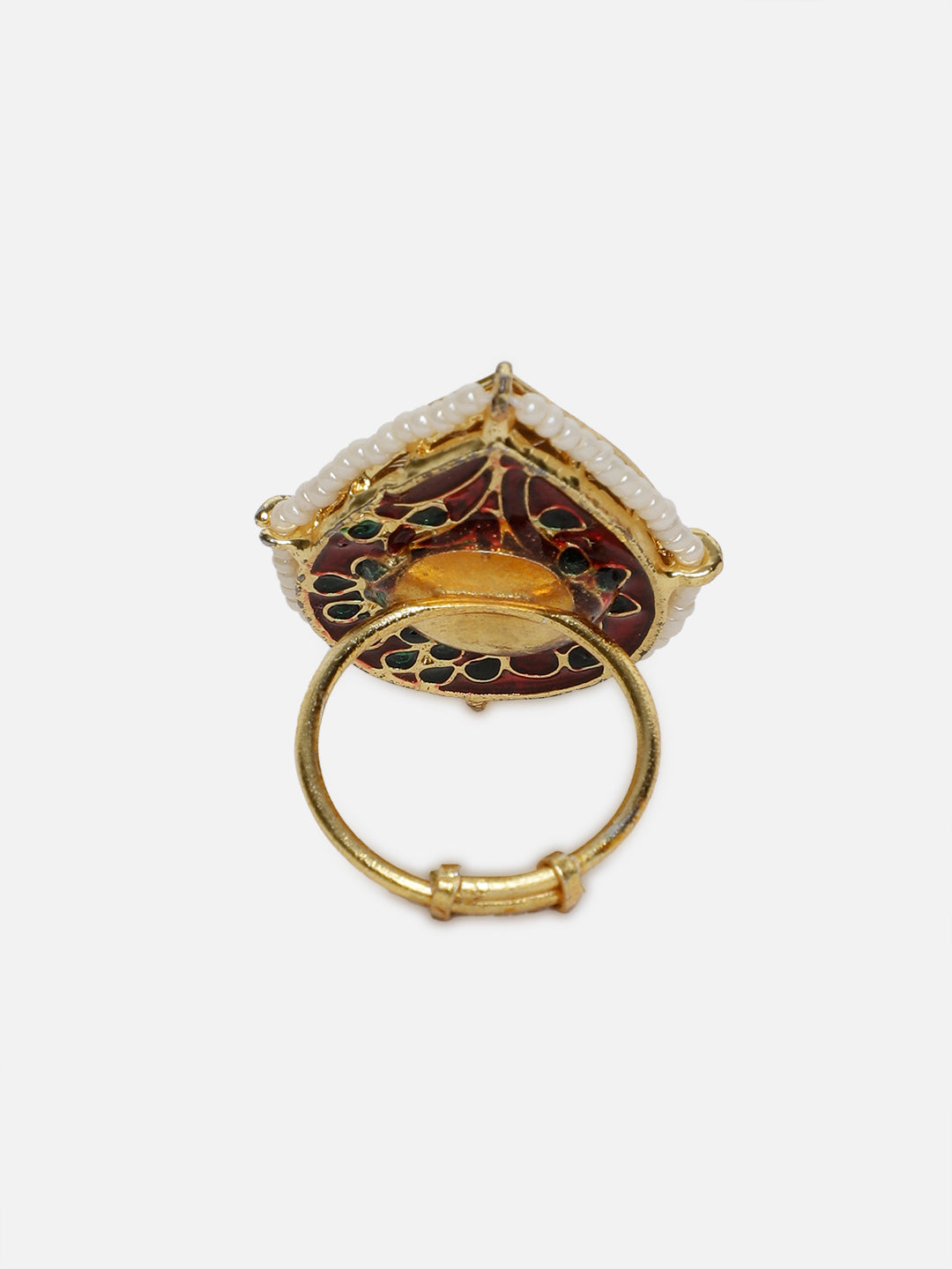 Drop Shaped Kundan Rings