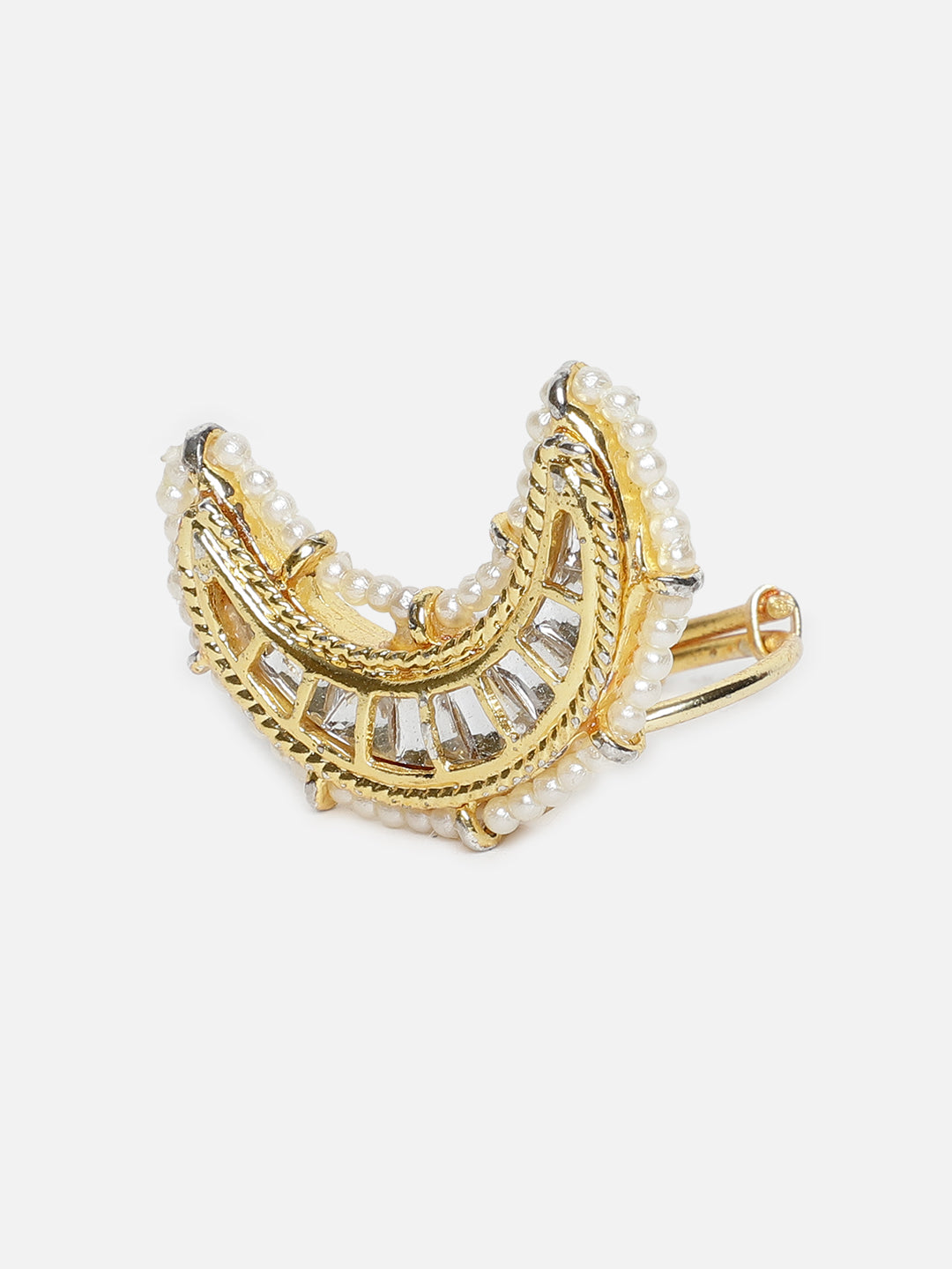 Chand Shaped Kundan Rings
