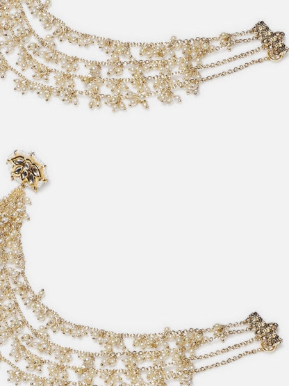 Kundan  Kanchain with Multilayer Pearl Strings