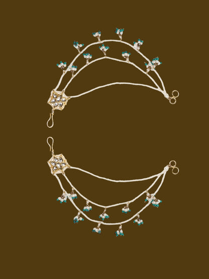 Kundan  Kanchain with Multilayer Pearl Strings