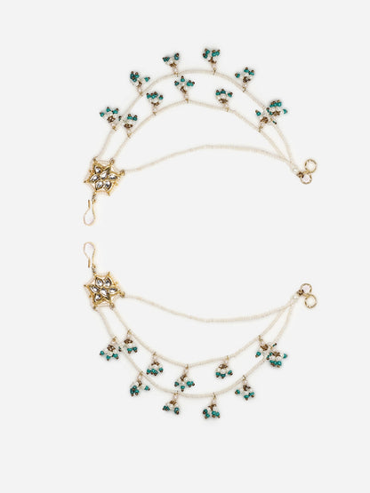 Kundan  Kanchain with Multilayer Pearl Strings