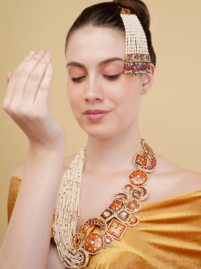Kundan Passa with pearl work and Jadau tikras