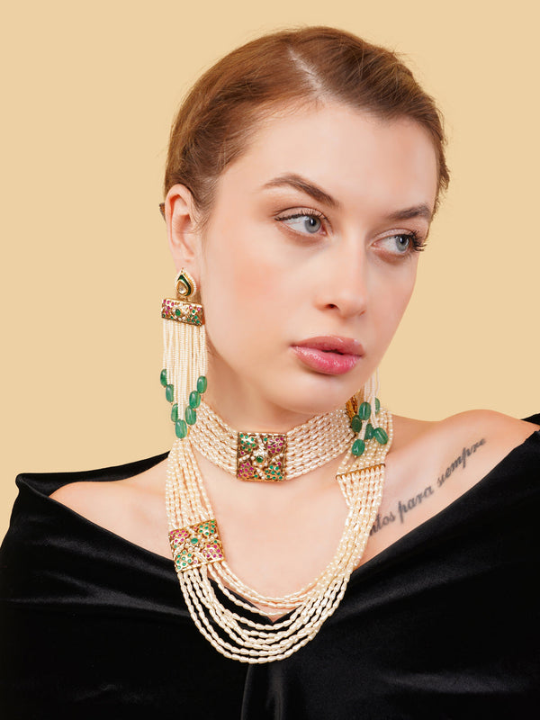 Sang-e-Laal Chokar Jadau Kundan Pearl Choker