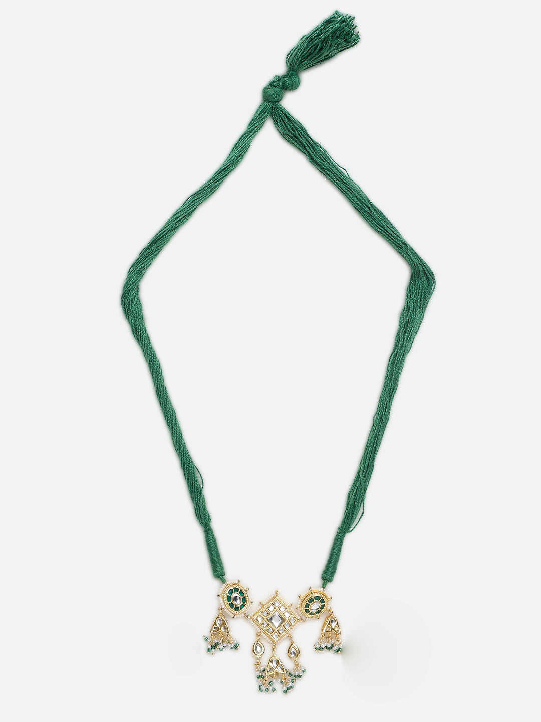 Multi Colored Kundan Necklace with Multi shaped hangings