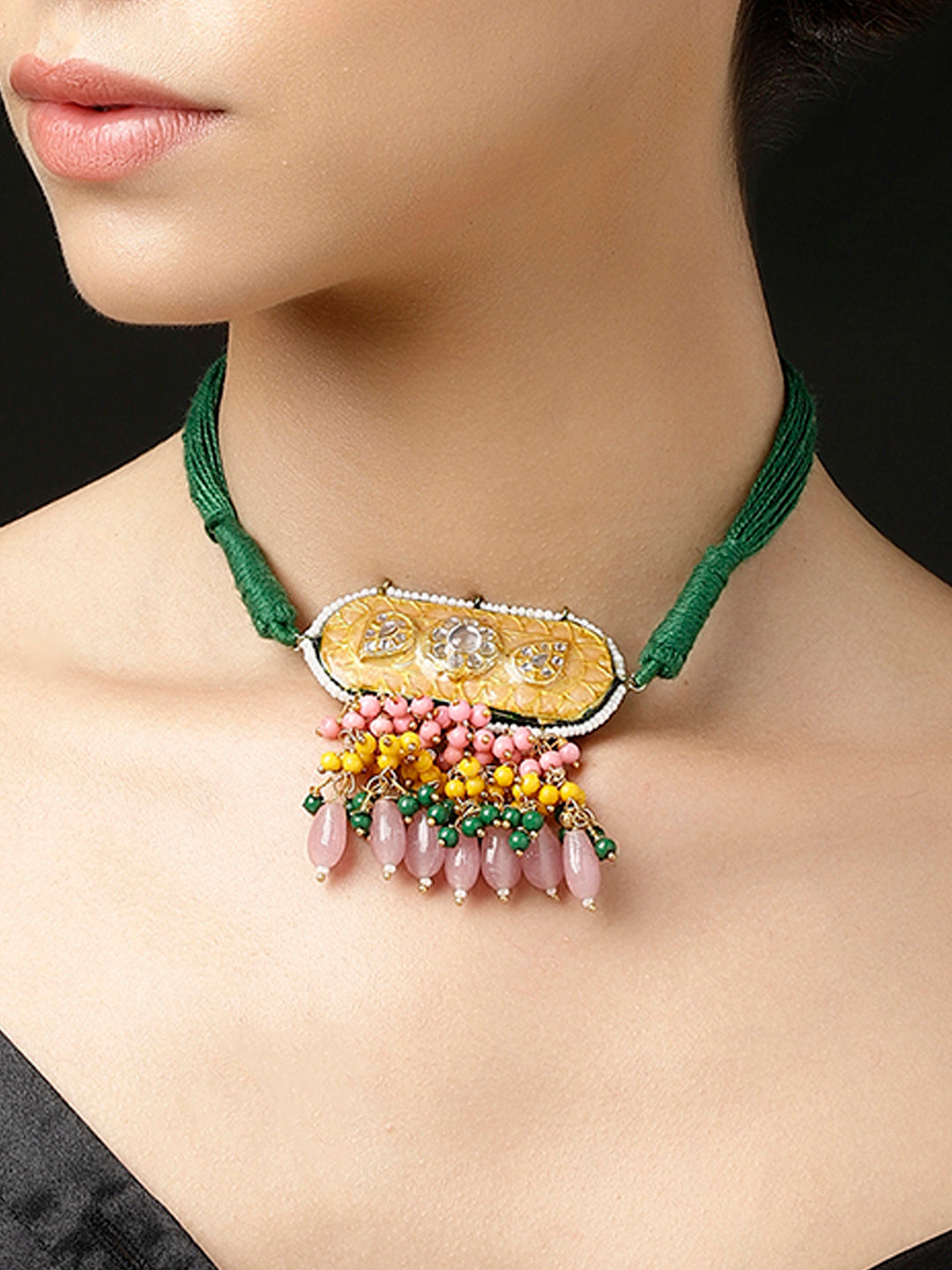 Meenakari Necklace with adjustable Dori