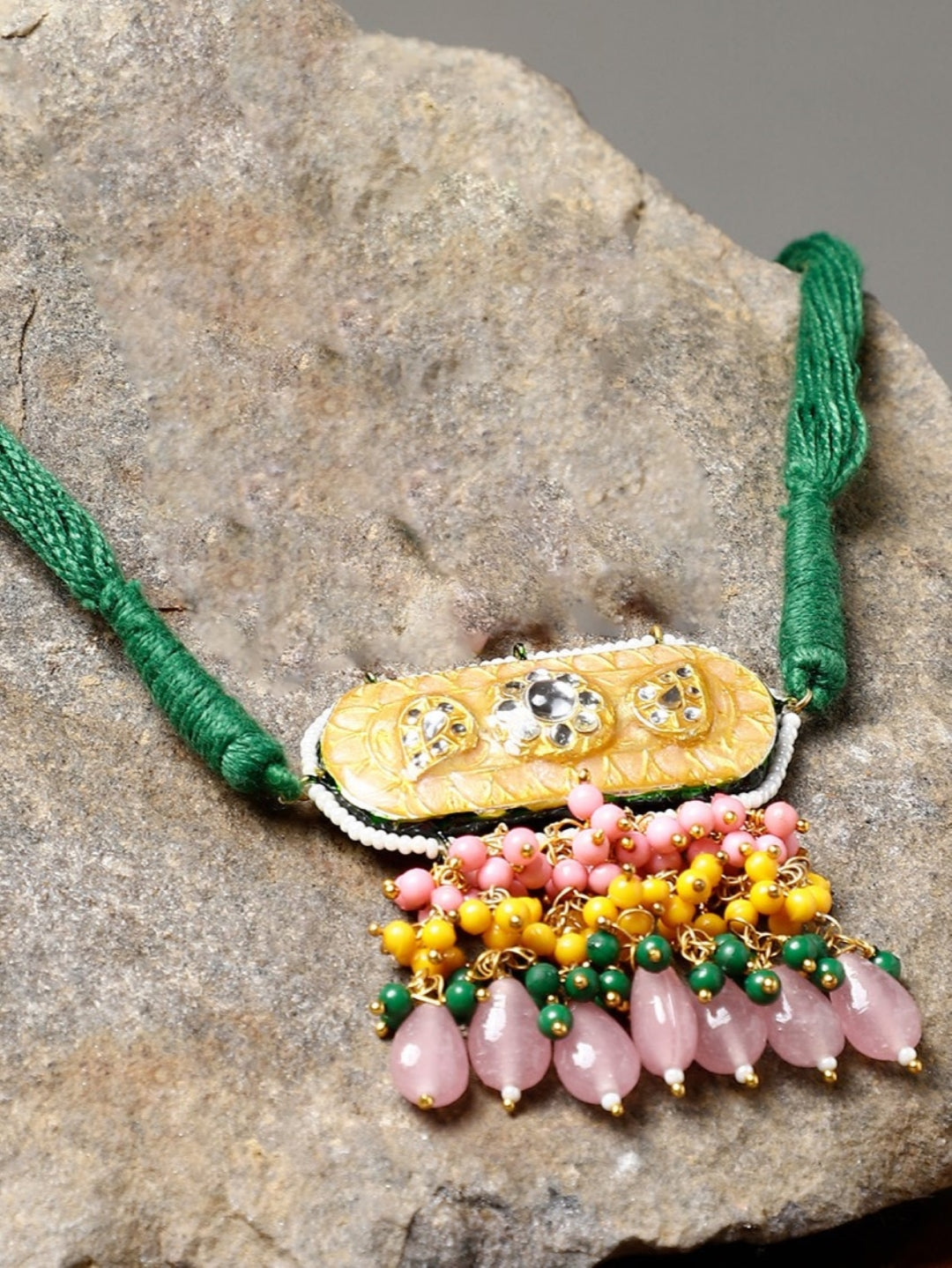 Meenakari Necklace with adjustable Dori
