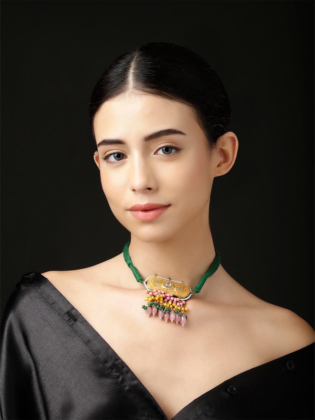 Meenakari Necklace with adjustable Dori