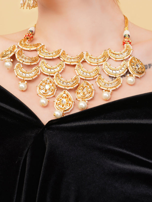 Zehnaseeb Haar Kundan Chand Tikra Statement Haar
