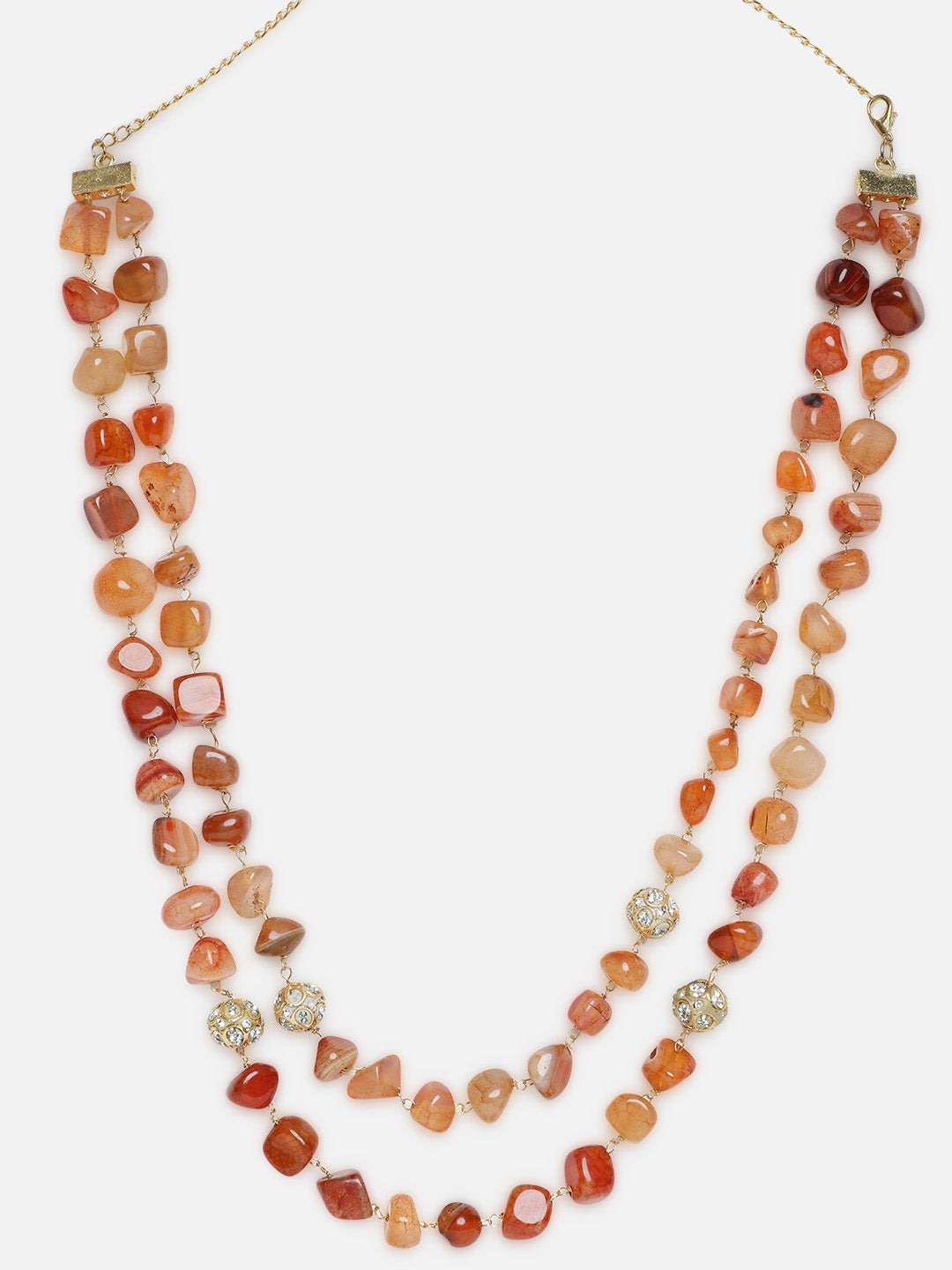 Orange and Yellow Natural Stone Necklace from Dugristyle Ruhaniyat By Dugran