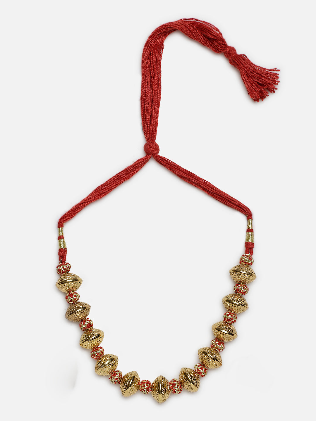 Natural Stones Necklace with Handmade Balls