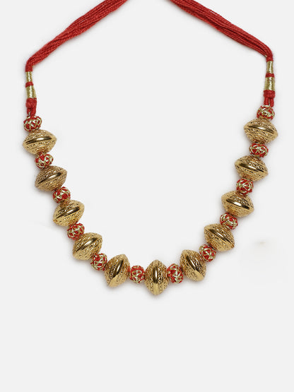 Natural Stones Necklace with Handmade Balls