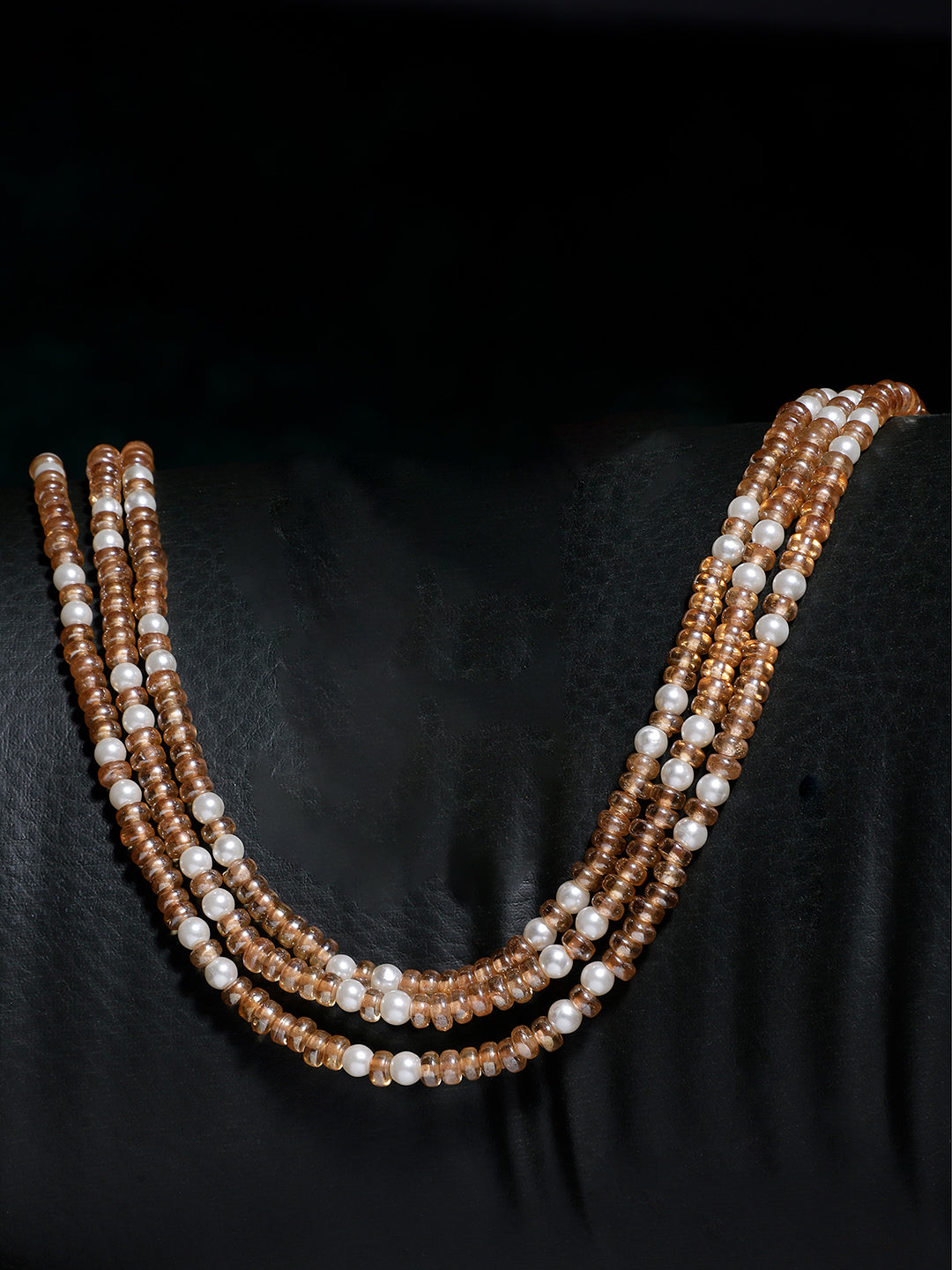 Peach and Gold Natural Stones Necklace from Dugristyle Ruhaniyat By Dugran