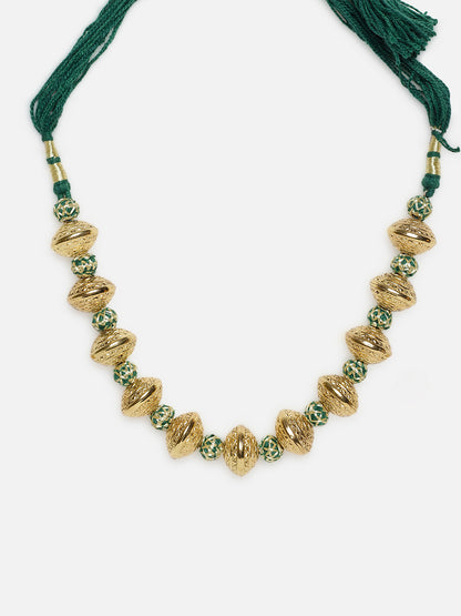Natural Stones Necklace with Handmade Balls