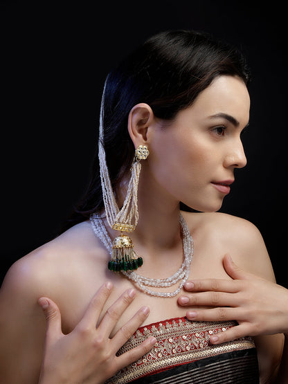 White and Blue Natural Stones Necklace from Dugristyle Ruhaniyat By Dugran