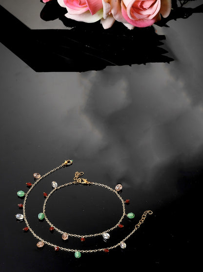 Multi Stones Anklet