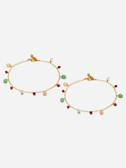 Multi Stones Anklet